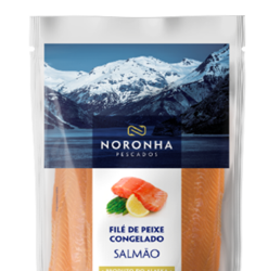 SALMÃO DO ALASKA FILÉ PORÇÃO COM PELE PCT 500g