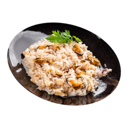 Arroz com mexilhão